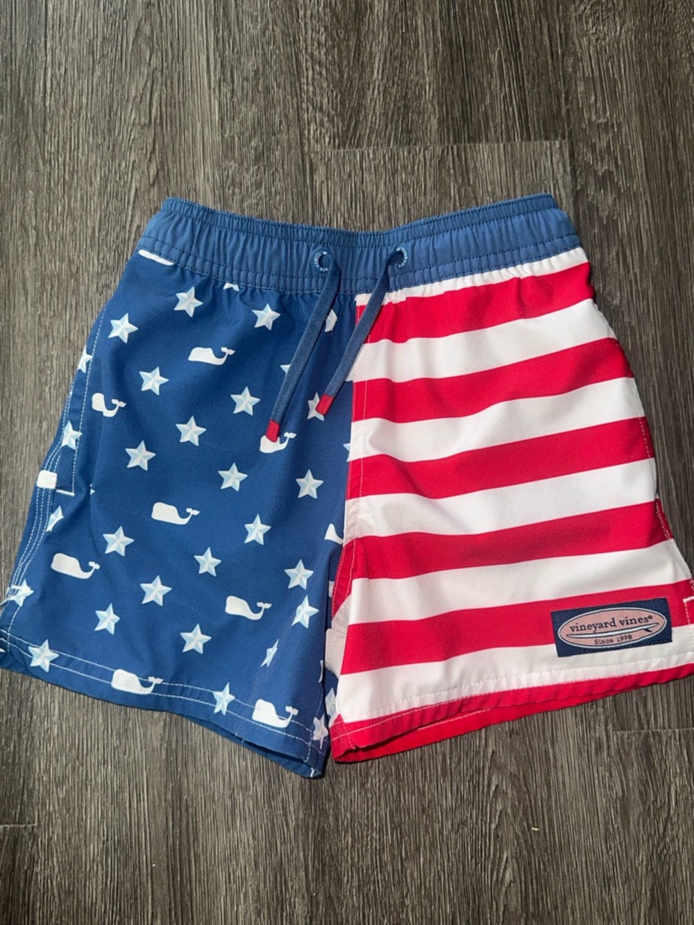 Vineyard Vines Boys American Flag Swim Shorts